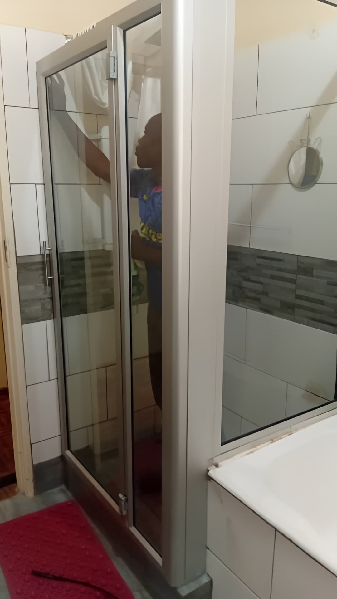 Shower fitting at Vision Aluminium